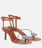 [Christopher Esber] Christopher Esber Doma 70 embellished leather sandals UK 2 brown