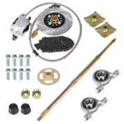 32" Go Kart Rear Axle Kit Pair of pillow blocks+Brake assembly+428 108L chain