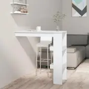 Wall Bar Table White 102x45x103.5 cm Engineered Wood