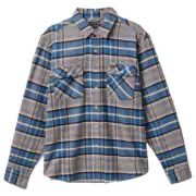 Brixton - Bowery Stretch Water Resistant Flannel Blue Heaven/Paradise Orange/...