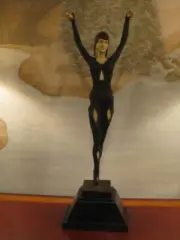 LF20239EC: Bronze Nouveau Dancer Decorative Statue