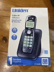 NIB Seniors Uniden D1364 DECT 6.0 Black Cordless Phone with Caller ID New