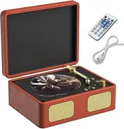 Retro Portable CD Player -Compatible 5.4 Wireless CD Music Player(Red)