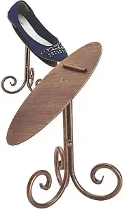 6 Bronze 8" Shoe Stands Display Metal Retail Tilted Stay Ledge Shoes Heals