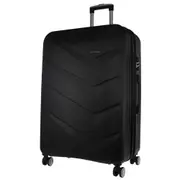 Pierre Cardin Hard Shell 4 Wheel Suitcase - Medium - Black - Expandable - Lightweight
