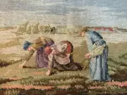 VTG Unused TRAMME Tapestry Canvas The Gleaners (Millet)