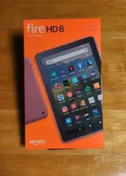 Amazon Fire HD8 (10th Gen) 8in 64gb Quad-core 2.0 GHz Wifi Tablet Plum