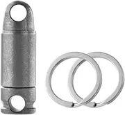 zaqwsx Titanium Alloy Keychain Spring Lock Car Mini Universal Rotating Ring Buckle-Stone Wash