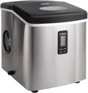Devanti 120W Stainless Steel Portable Ice Cube Maker Machine, 3.2 Litre Capac...