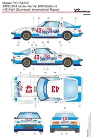 LB Production 1/24 Mazda RX7 1982/3 Bathurst 1000 #43 P.Stuyvesant Decal LB24060