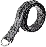 [Badgery Belts] Croc Ridge Kangaroo Braided Leather Belt 32mm 1 1/4"