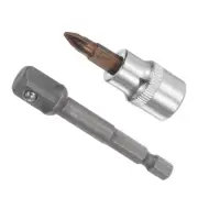 Cross Slot Bit Socket PZ2 Bit 3/8" Drive 2" L CR-V Socket with Socket Extension