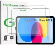 (2-Pack) amFilm for iPad 10th Generation 10.9 Inch (2022) glass screen protector