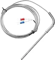 uxcell K Type Thermocouple Temperature Sensor Probe 4x100mm 6.6ft Wire 0 to 1000°C(32 to 1832°F) Stainless Steel