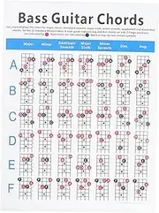 Kisangel 1pc Electric Bass Chord Diagram Guitar Aid Chords Trainer Bass Reference Chart Yes Guitar Chord Chart Guitar & Bass Accessories Guide Finger Cords Laminated Copper Sheet