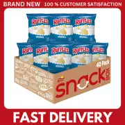 Ruffles Original Potato Chips, 1oz (Pack of 40), crispy and delicious snacks.