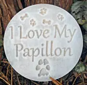 Papillon dog mold garden plaque dog concrete plaster cement mould 7.75" x 3/4"