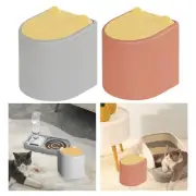 Cat Litter Bin, Desktop Trash Can Press Type with Lid, Countertop Wastebasket