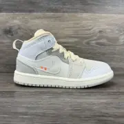 Jordan 1 Mid SE Craft Inside Out White Grey (PS) Size 11.5 C DQ3724-100