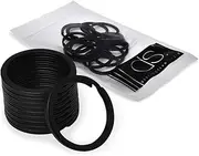 DS. DISTINCTIVE STYLE Round Flat Key Chain Rings 1.25 Inch Metal Split Ring for House Car Key Attachment Set of 50 - Black