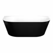 MBBT-BTW 1400/1500/1700mm Bath Tub Black and White Corner Back to Wall Acrylic