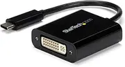 StarTech.com USB C to DVI Adapter – Thunderbolt 3 Compatible – 1920x1200 – USB-C to DVI Adapter – DVI-D Converter