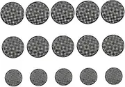 Yardwe 150 Pcs Round Flowerpot Hole Mesh Pads 2.5cm 4.5cm 7.5cm Diameter Black Pp Plastic Garden Drainage Mesh Pads