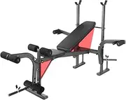 4-in-1 800Lbs Standard Weight Bench Set, Bench Press Set with Preacher Curl Pad and Leg Developer, Weight Lifting Equipment for Home Gym Full-Body Workout