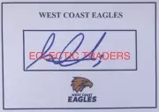 Andrew Gaff SIGNED West Coast Eagles Card. AFL Football. Yeo Darling