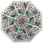 Abalone Shell Inlay Worn End Table for Bedroom Octagon Marble Coffee Table Top