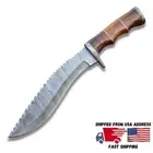 Handmade Fixed Blade Damascus Kukri Knife
