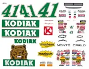 #41 Steve Grissom KODIAK 1/64th - HO Scale Nascar Waterslide Decals