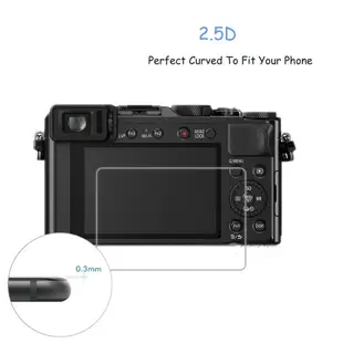 品 國際牌 2 個用於松下 Lumix DMC LX10 LX15 LX9 FZH1 LX100 透明鋼化玻璃屏幕保護膜