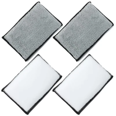 2-10Pcs Soft Double Side Microfiber Scrubbing Sponge Car Leather Cleaning Microf