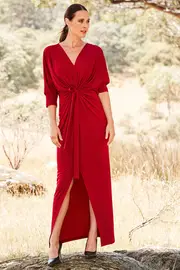 The Tie Front Maxi Dress--BKBD-18