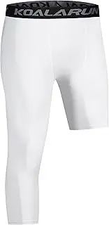 [Koalarun] One Leg Compression Tights for Basketball Men's 3/4 Capri Sports Leggings Athletic Training Pants Base Layers