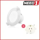 50x 10W Tri Colour CCT LED Dimmable Downlight 90mm with 50 Bonus Free Plug Base