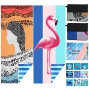 2 Pack Microfiber Beach Towel Oversized 71"x39" Sand Free Quick Dry Absorbent...