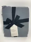 West Elm European Flax Linen King/Cal King Duvet Cover Graphite Gray NWT