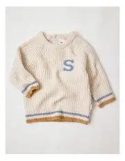 [Sprout] Raglan Crew Novelty Sweat in Beige