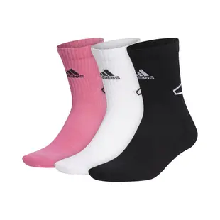 Adidas 襪子 Basketball 3PP 黑 白 粉紅 足底支撐 避震 長襪 籃球襪 愛迪達 3雙入 GU4382