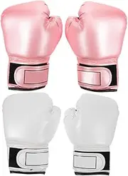 Kisangel 2 Pairs Kids Punching Gloves Children Boxing Gloves Toddlers Young Training Mitts for Training Sparring Thai for Beginners Exercise Activities