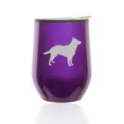 Stemless Wine Tumbler Coffee Travel Mug Glass Cup w/ Lid Australian Cattle Dog