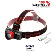 Zoomablemini Headlamps Led Headlight Brightness Usb Rechargeable Flashlight CR