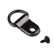 150X Picture Frame Hooks Wall D-Ring Painting Screws Hanger Metal Shape Black