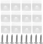 Gatuida Drawer Bottom Support Brackets 50pcs Abs Plastic Wedges Fix Sagging White Back Plate Easy Maintenance