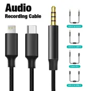 3.5mm Stereo to Type-C/3.5MM/8Pin Digital Aux Audio Cable Studio Recording Cord