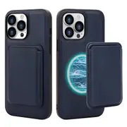 ZUSLAB iPhone 14 Pro Max Case, Magnetic Detachable Card Holder Wallet Shockproof Heavy Duty Protective Cover for Apple (2022) - Blue