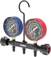 NAVAC NMG13A Pro Series Manifold Gauge, 3-1/8" O.D., R-32/R-454B/R-22