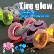 Remote Control Car Barbie Pink Car Double-sided Fast Off-road Stunt Racing Toys